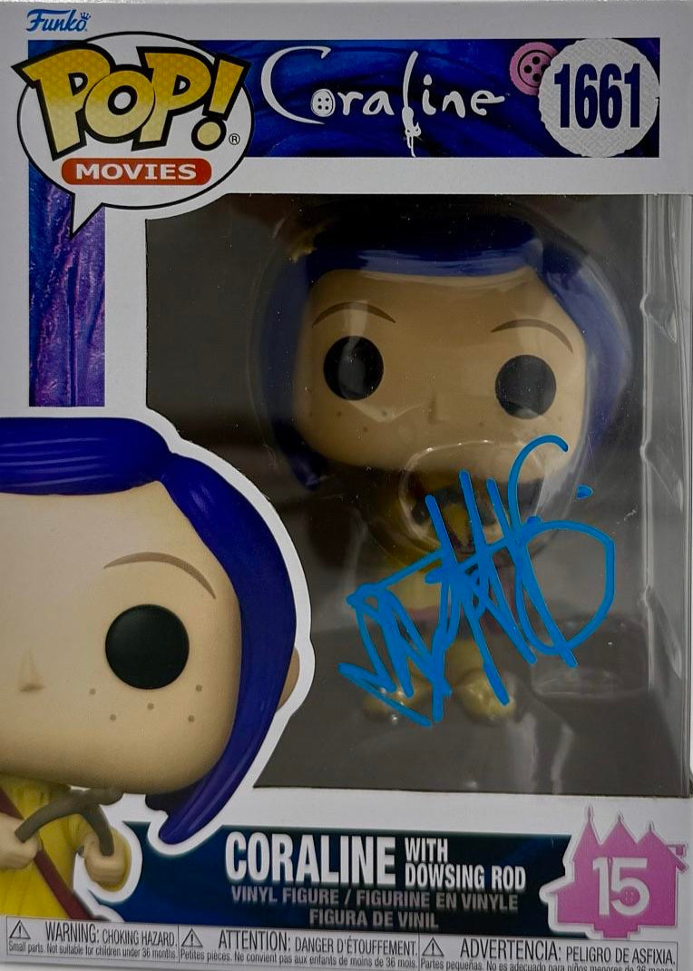 Dakota Fanning Signed Funko Pop #1661 (Coraline) - Beckett COA
